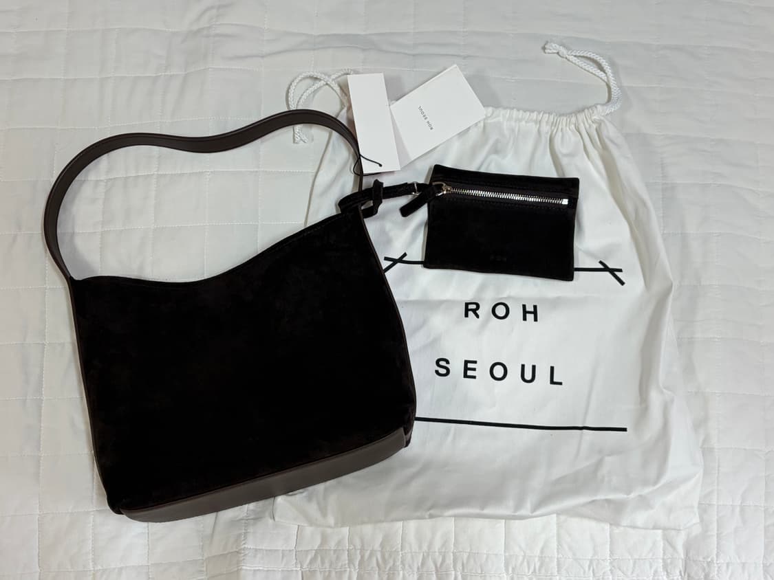 로서울 미니 펄피 호보백 스웨이드 엄버 색상 상품이미지1