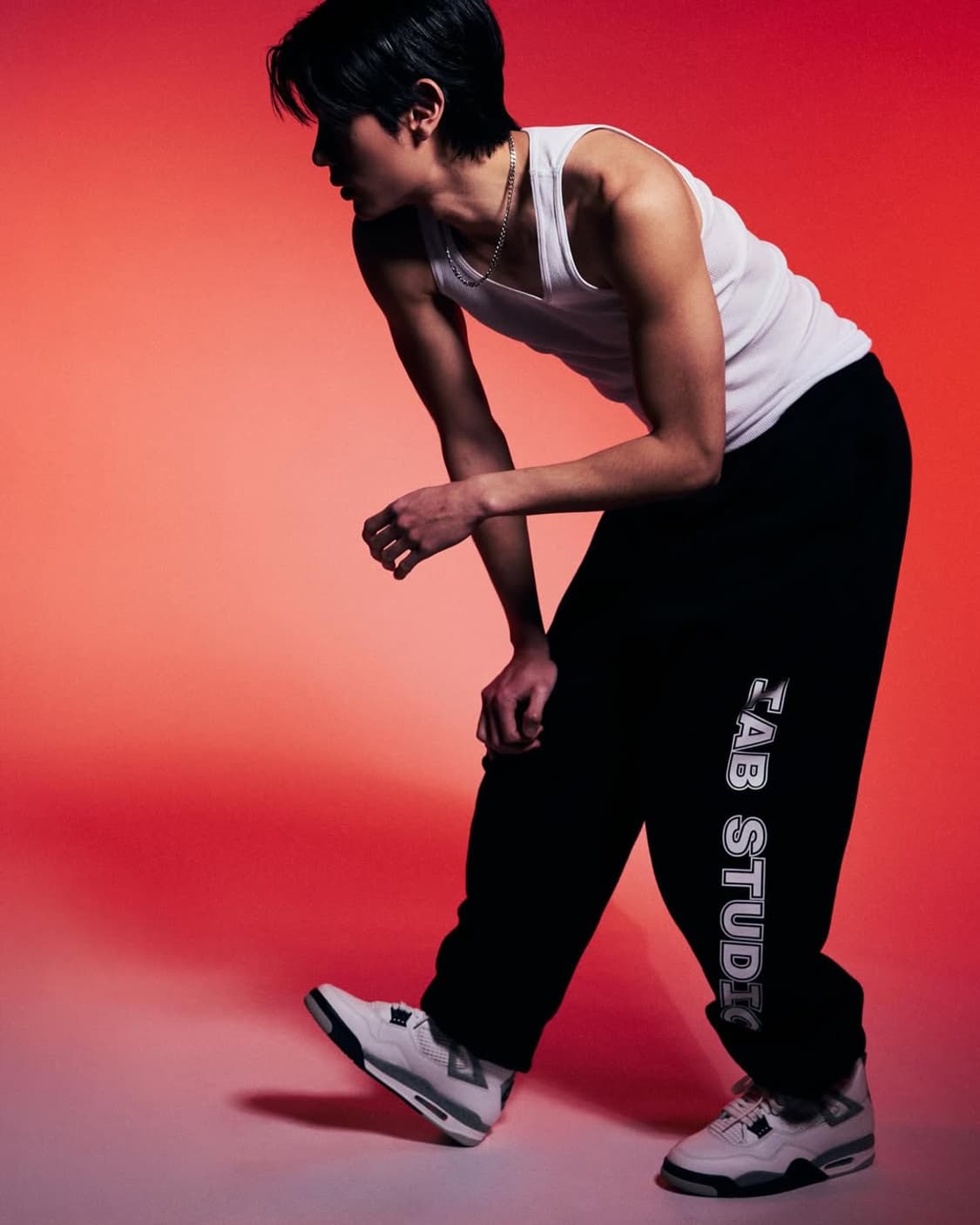 [XL]아이앱 스트레이트 로고 스웨트팬츠 블랙 상품이미지2