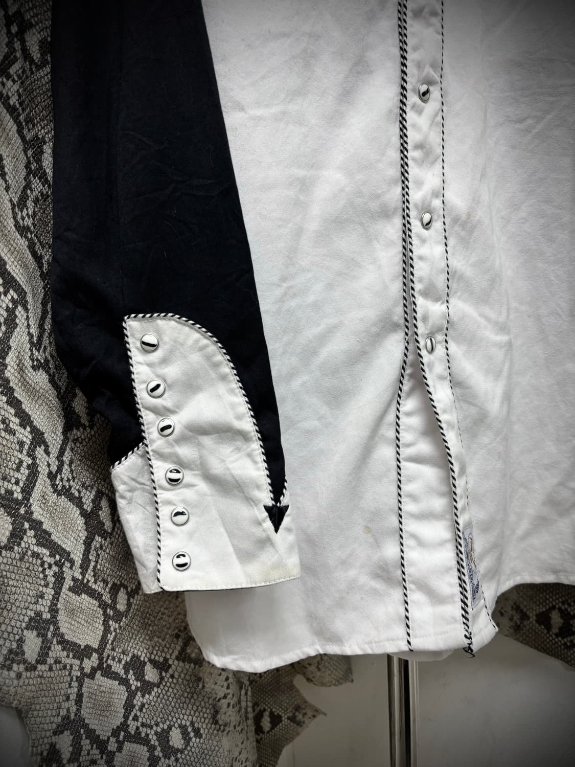 [Western]Black&White Western Over-Fit Sh 상품이미지7