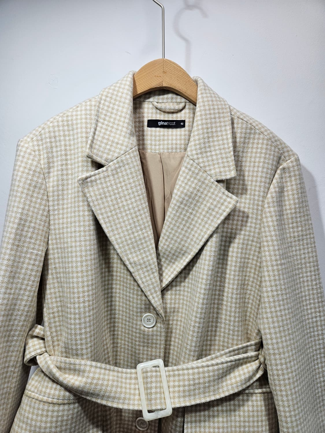 유럽브랜드 Gina tricot 체크 벨트 자켓 상품이미지4