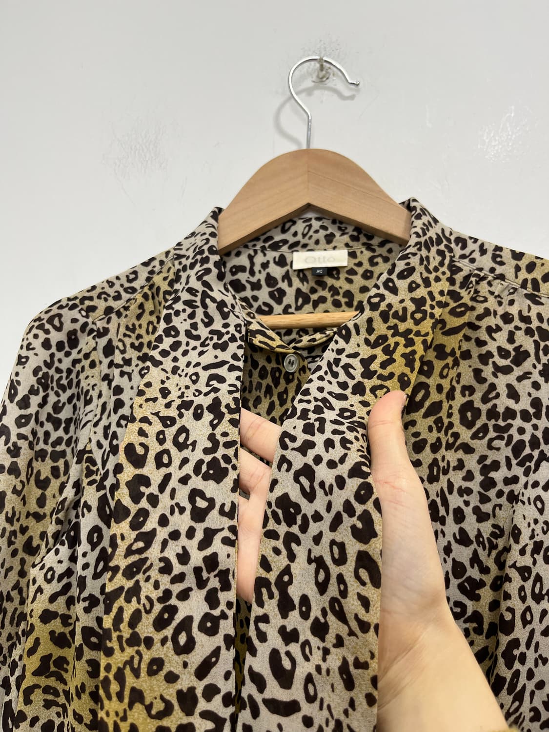 일본 빈티지 갸루 레오파드 셔츠 블라우스 상품이미지2