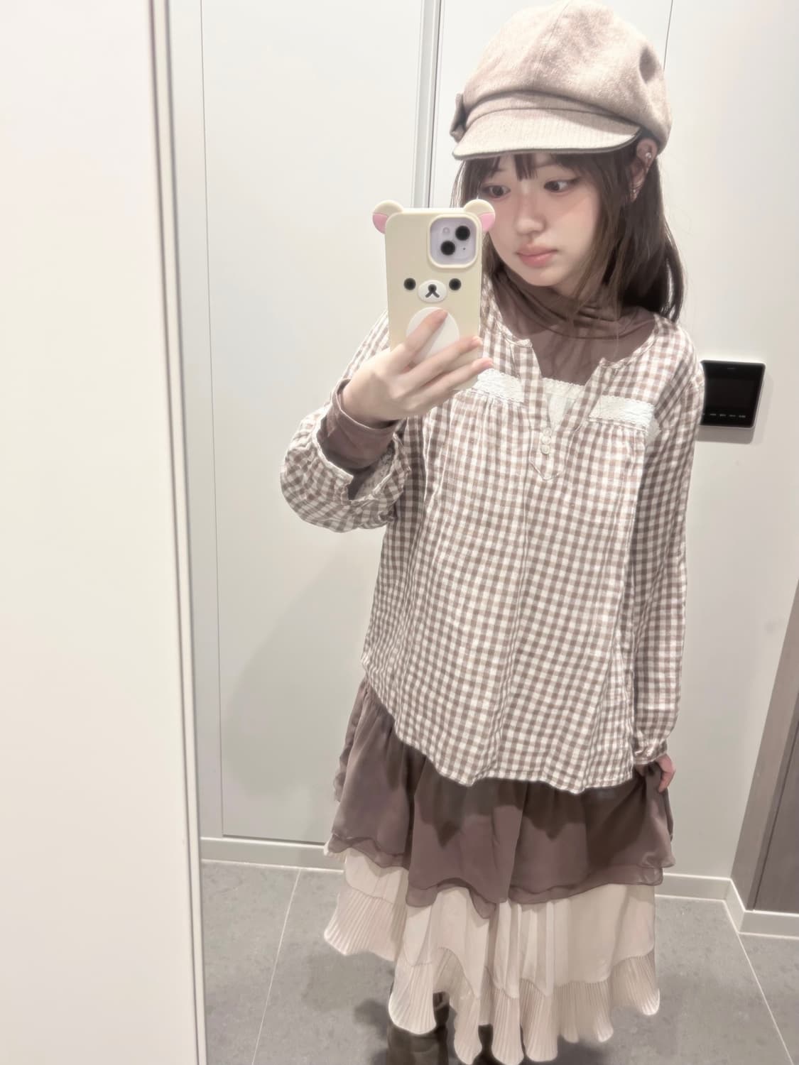 빈티지 코코아라떼 모리걸 코디 세트 하구미 사와코 너드  상품이미지7