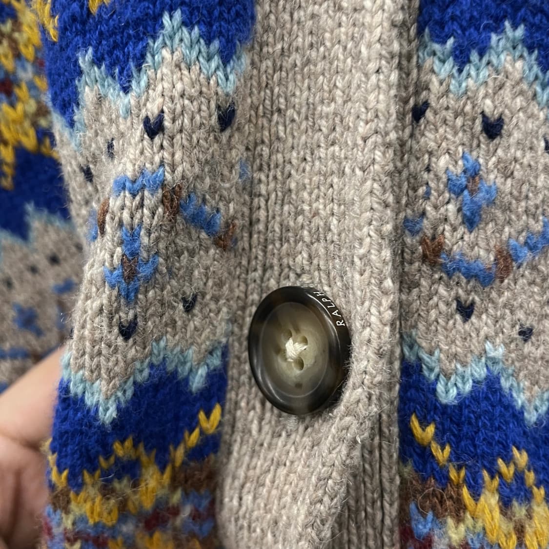 폴로 랄프로렌 신형 라벨 페어 아일 패턴 아반트 니트 가디건 상품이미지5