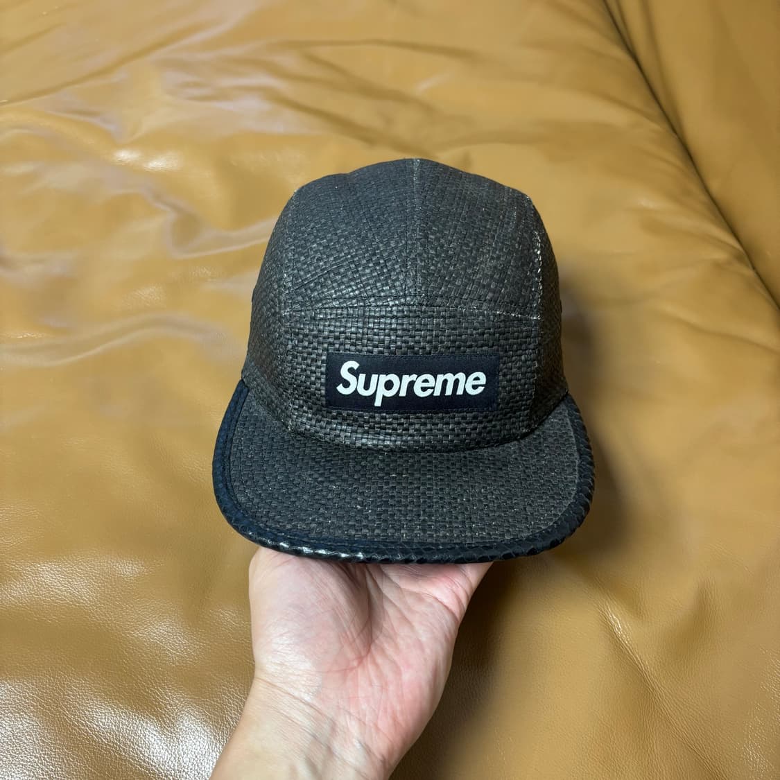 Supreme 슈프림 라탄 블랙 캠프캡 모자 (Rattan Black) 상품이미지2