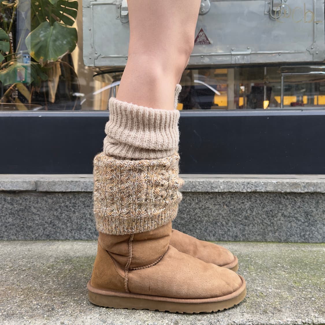 00s Y2K 희귀 니트 레그워머 어그 부츠 ⠀⠀ 상품이미지9