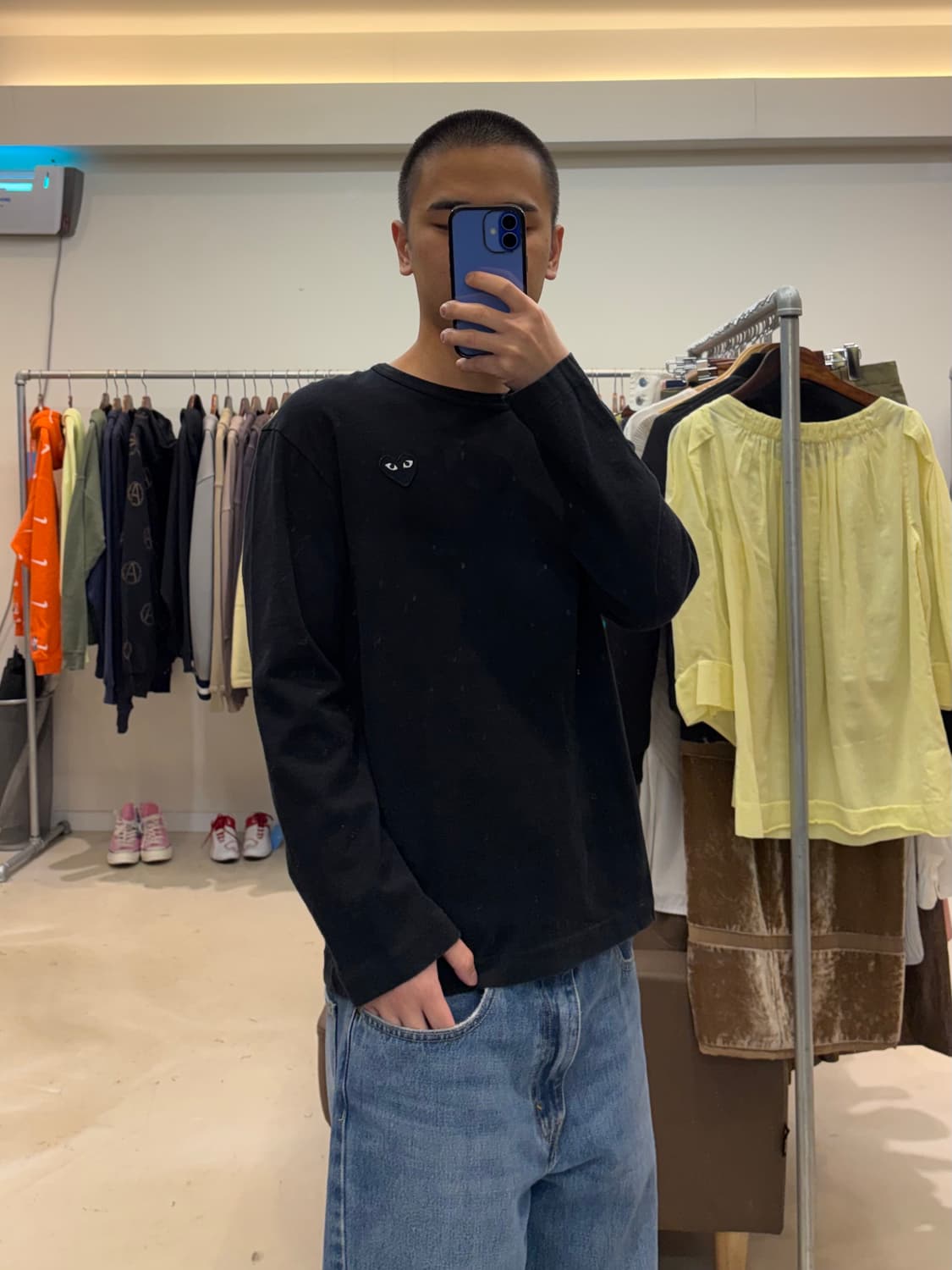 꼼데가르송 플레이 블랙하트 롱슬리브 상품이미지5