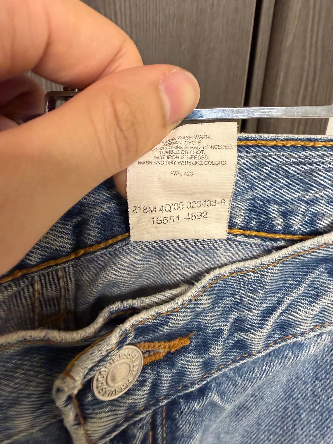 빈티지 리바이스 550 릴렉스 테이퍼드 핏 연청 상품이미지5