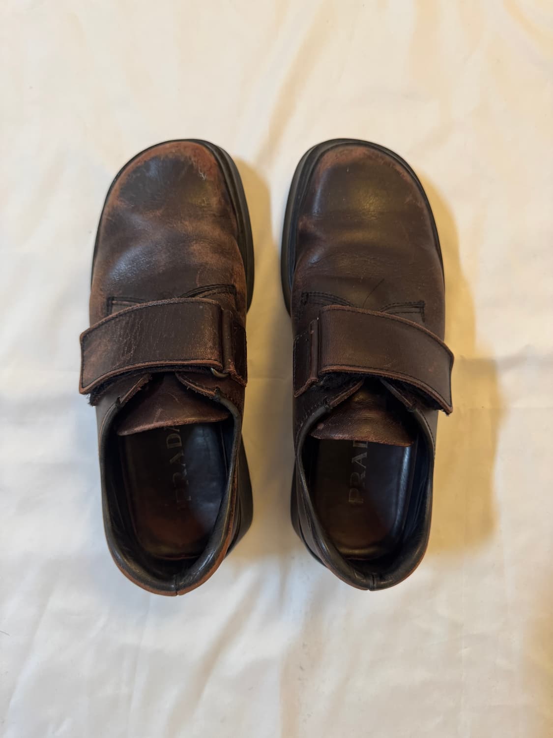 Prada 99aw square toe leather shoes 상품이미지9