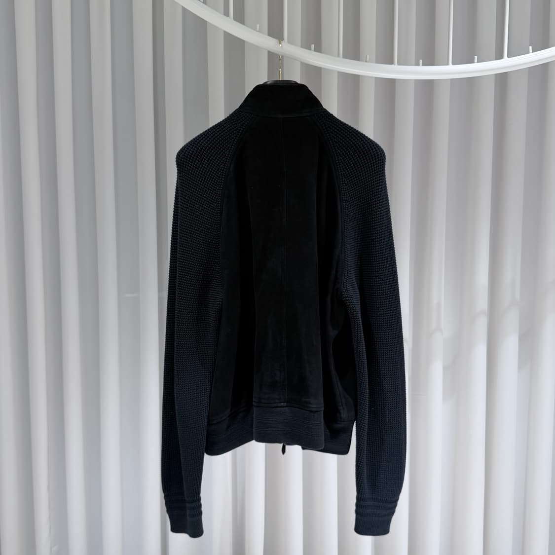 (A+/58) / 톰포드 스웨이드 니트 집업 블랙 상품이미지6