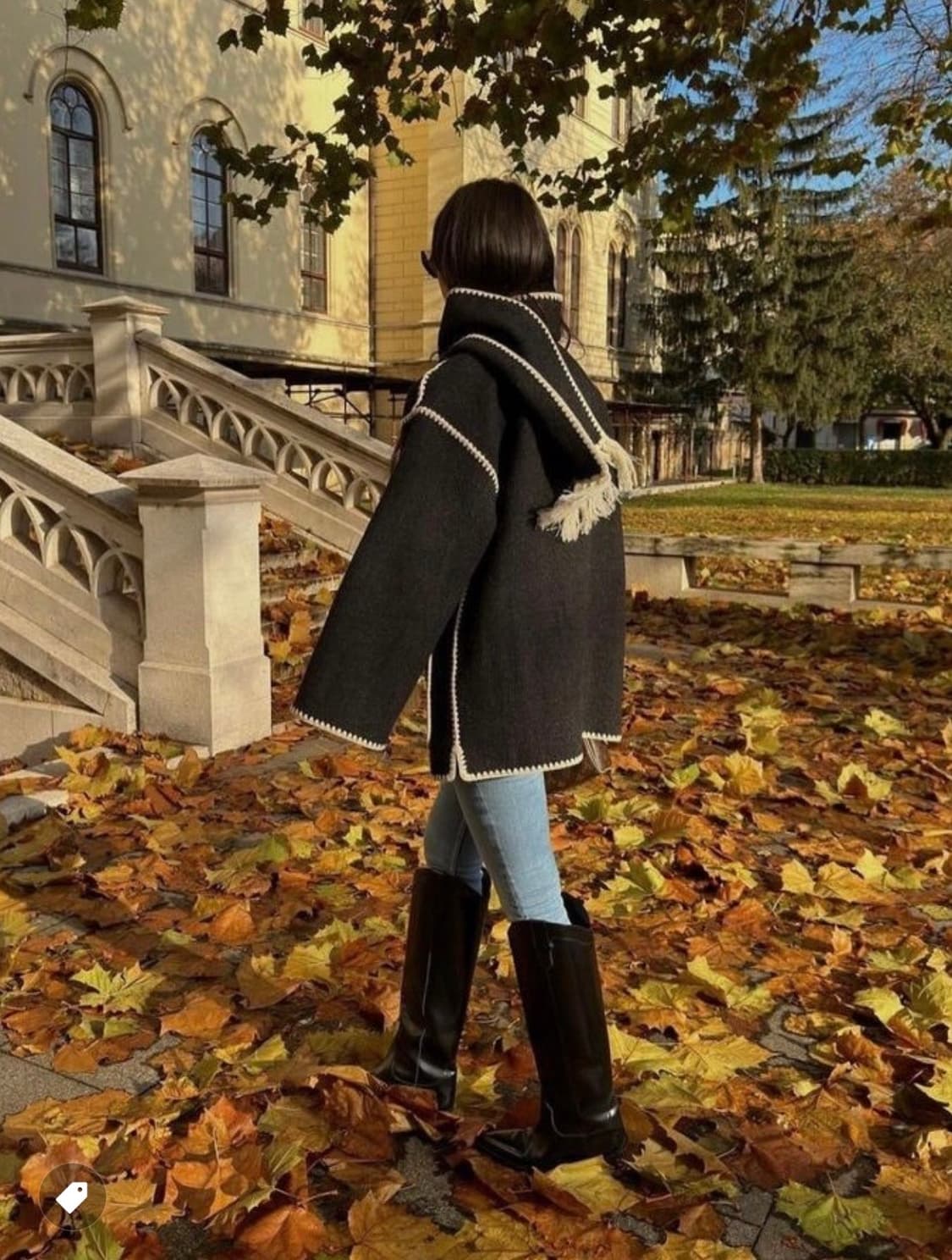 토템 스카프 코트 그레이 멜란지 새상품 상품이미지6