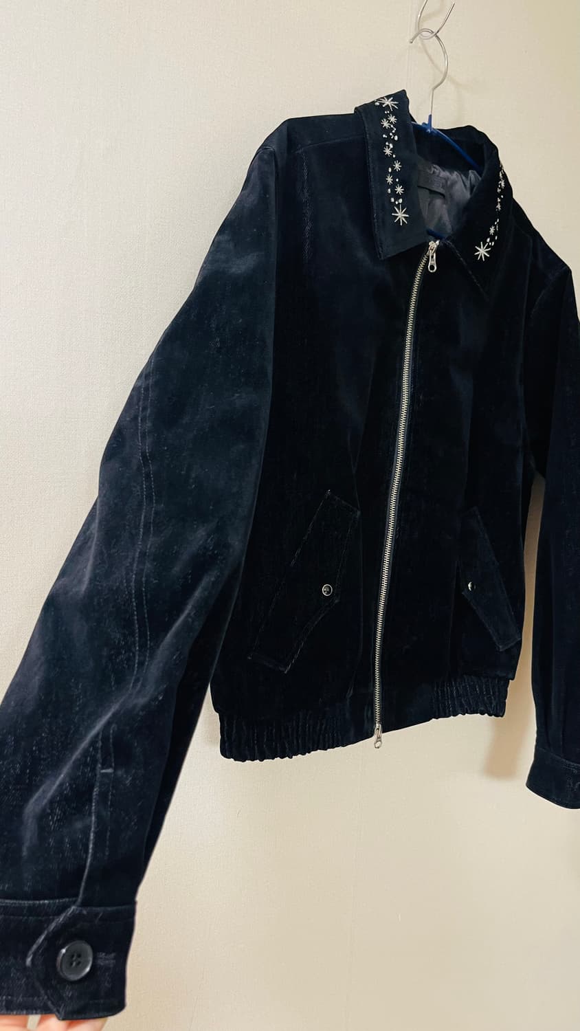 새상품) 디앤에스알 DNSR 엠브로이드 벨벳 데님 자켓 M 정가 249, 상품이미지7