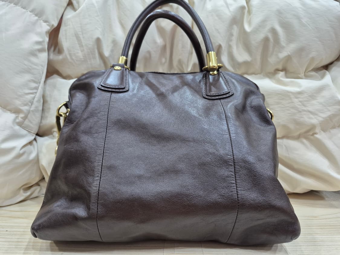 코치 브라운 가죽 토트백 15339 상품이미지2