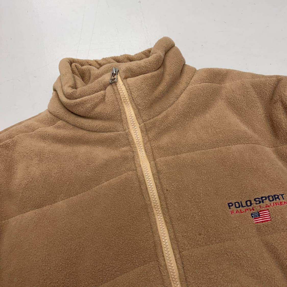 폴로스포츠 90s 베이지 성조기 플리스 자켓 상품이미지3