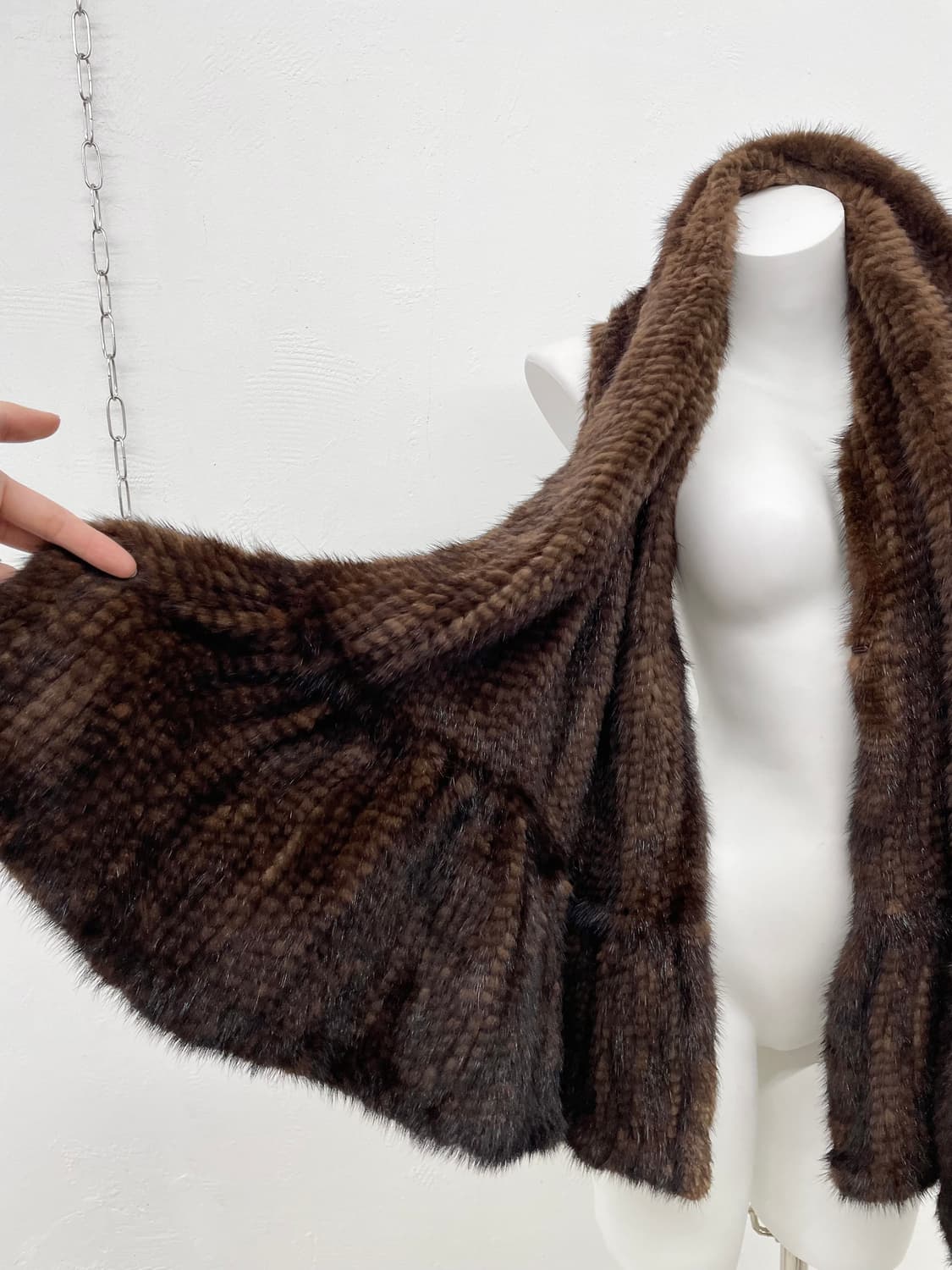 브라운 밍크 100% 숄/머플러 상품이미지2