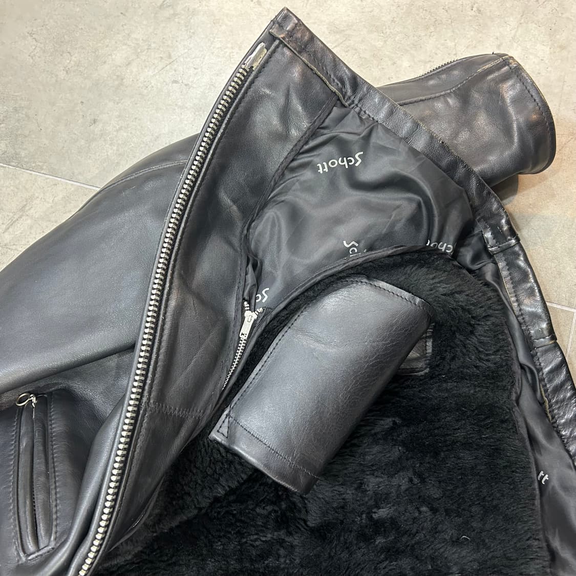 쇼트 schott 가죽 레더 바이커 641자켓 상품이미지10