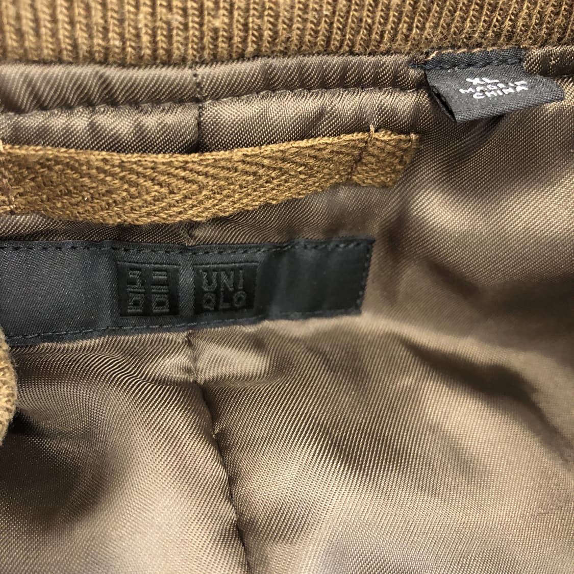 유니클로 MA-1 스웨이드 벨루어 블루종점퍼 XL  상품이미지5