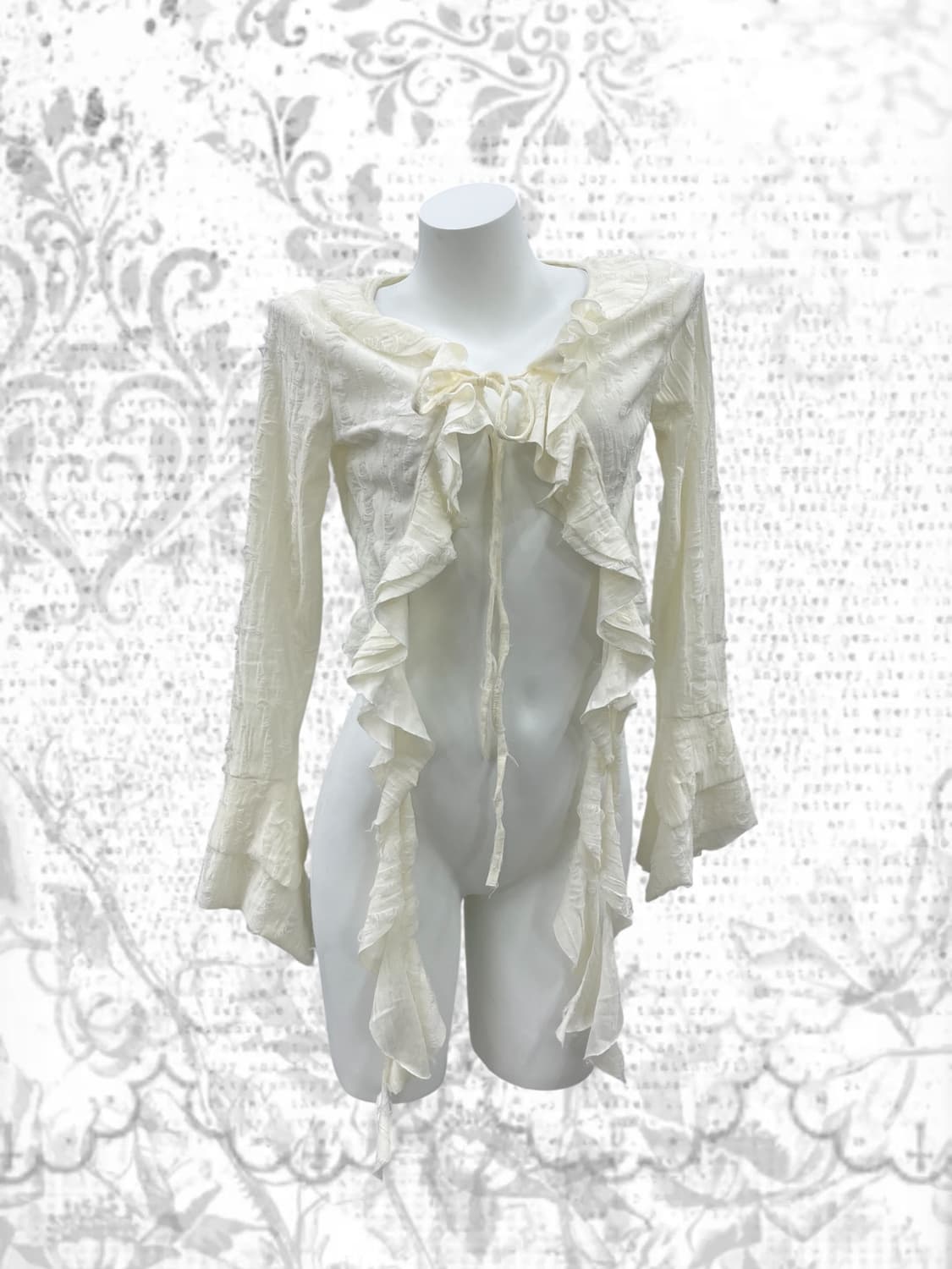 damaged frill cardigan 상품이미지2