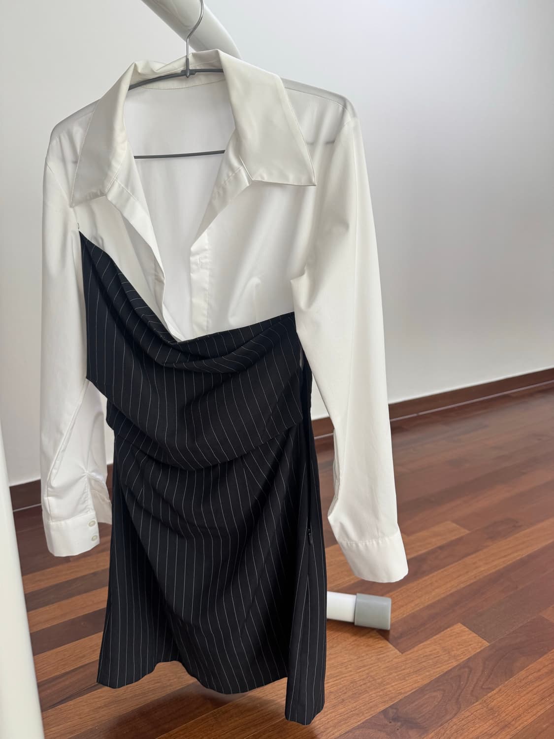 렌느 REINE 레이어드 스트라이프 셔츠 원피스 S 상품이미지5