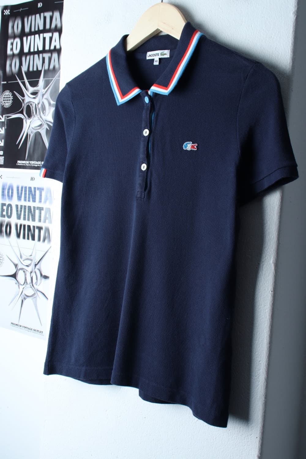 W(L-XL) 라코스테 반팔 카라 티셔츠 스몰로고 네이비-H30381 상품이미지1