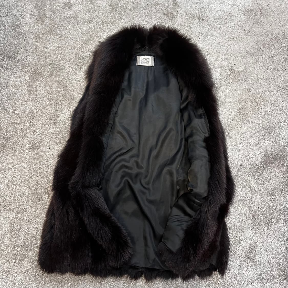 사가폭스 블랙브라운 롱 베스트 퍼자켓M-L 상품이미지6