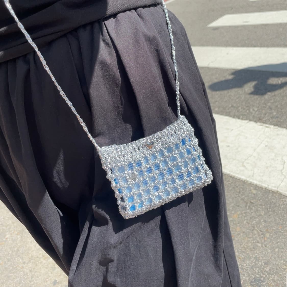 Handmade 뜨개 실버 네트 카드지갑 상품이미지9