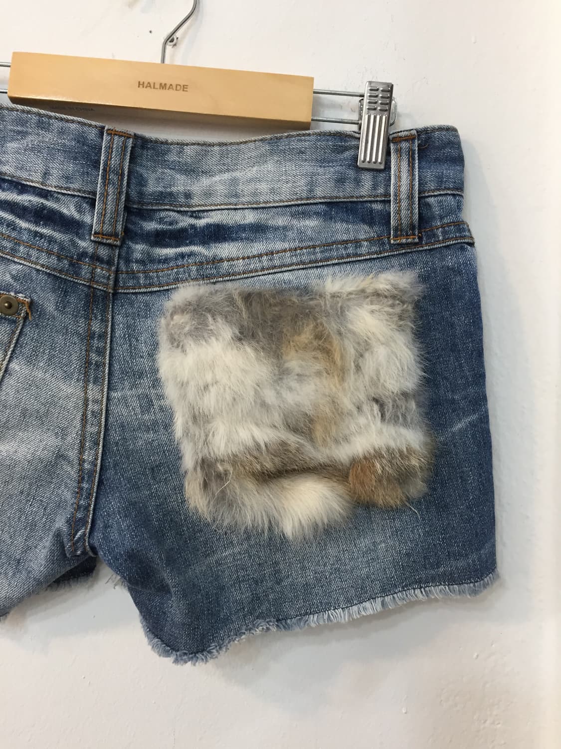 빈티지 퍼 포켓 데님 숏팬츠 상품이미지4