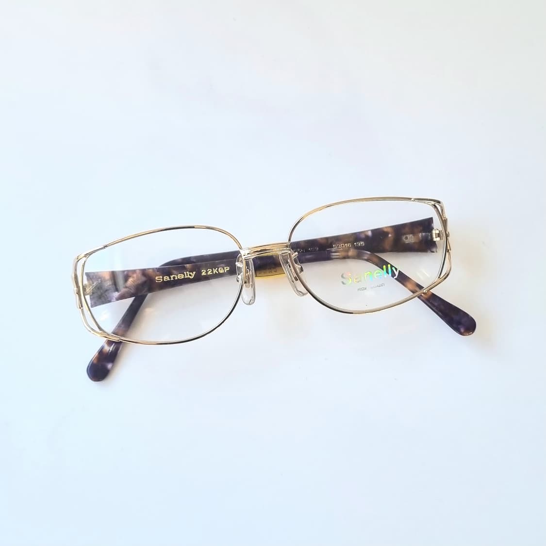 데드스탁 고급스러운 골드 금테 & 호피 다리 안경테  165 상품이미지2