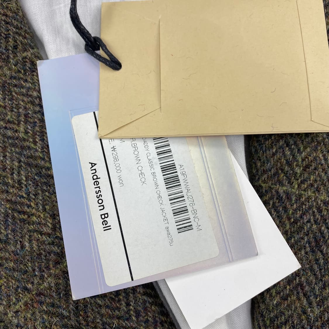 앤더슨벨 Adsb 대디 클래식 체크 브라운 모직 자켓 (100) 상품이미지6