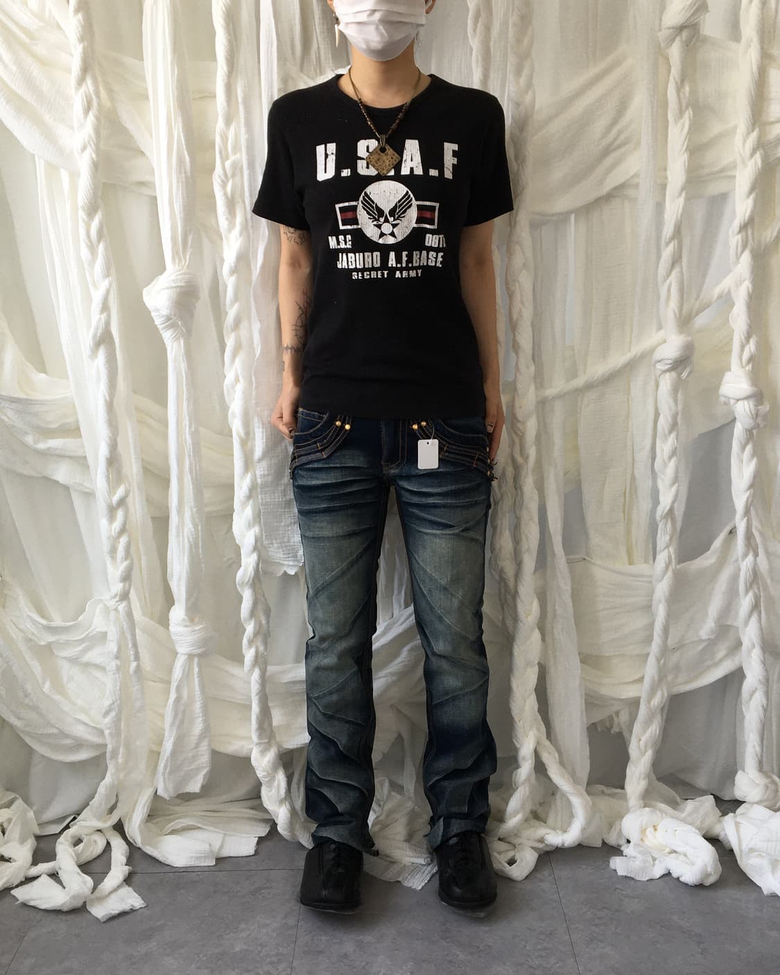 Printing ribbed t shirt 상품이미지5