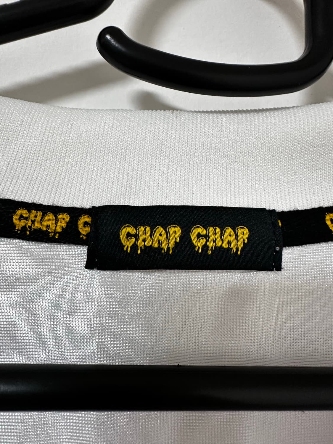 CHAP CHAP  화이트 메쉬 넘버링 반팔 티셔츠 상품이미지3