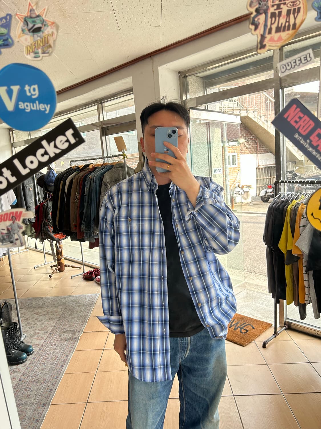 랭글러 옴브레체크셔츠 상품이미지6