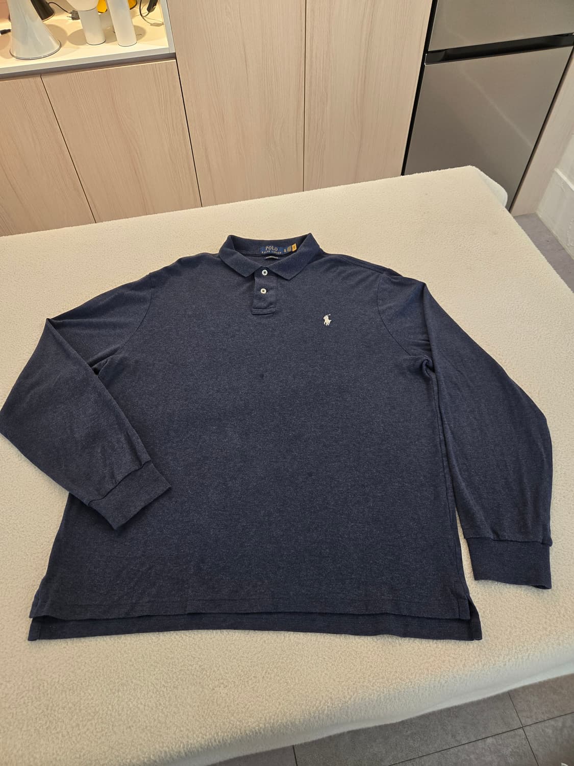 폴로 랄프로렌 네이비 긴팔 폴로티 XL 상품이미지2