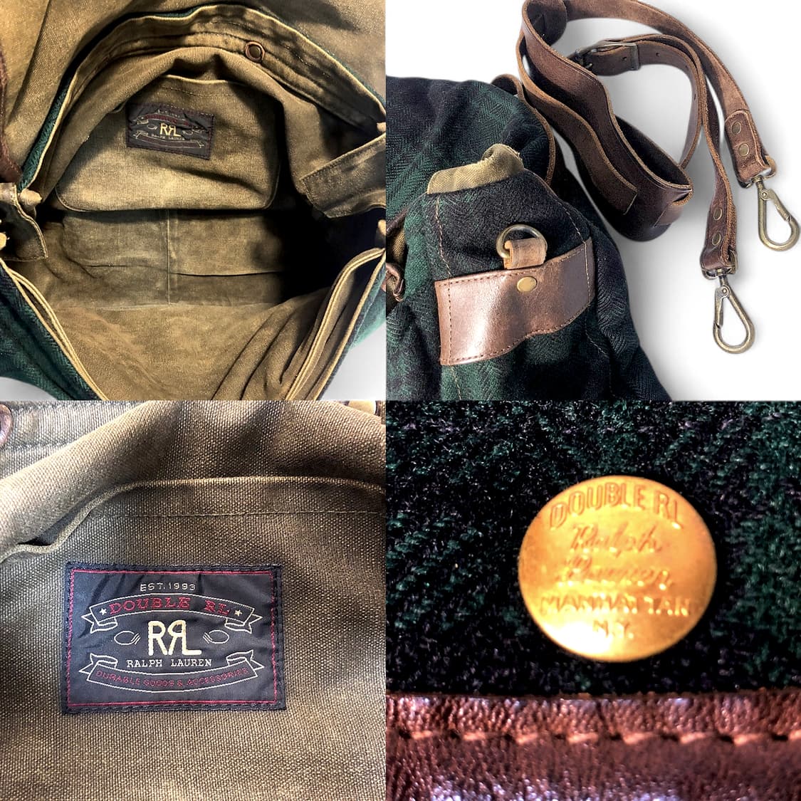 더블알엘 RRL 캔버스 체크 헤리티지 메신저백 상품이미지9