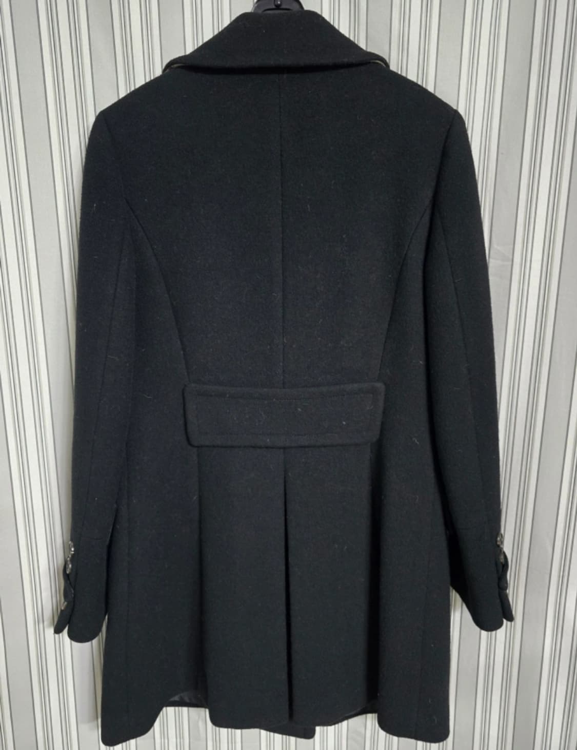 (85-160)해지스 여성 블랙 모앙고라 혼방 코트 상품이미지3