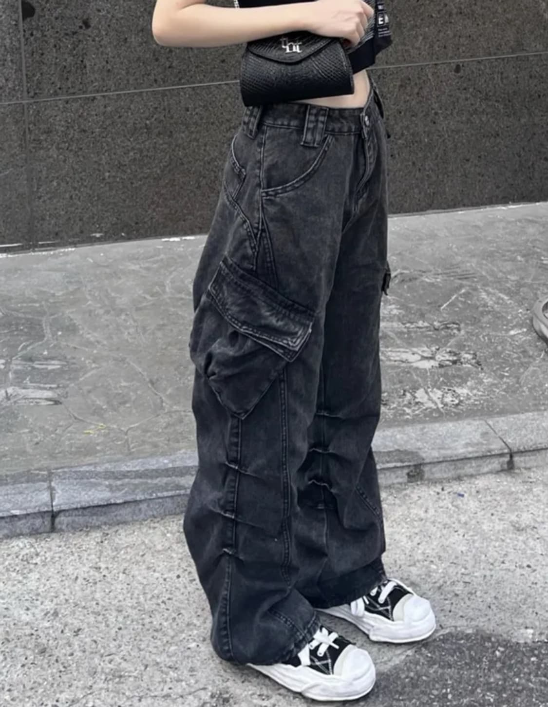 빈티지 챠콜 카고 팬츠 상품이미지2