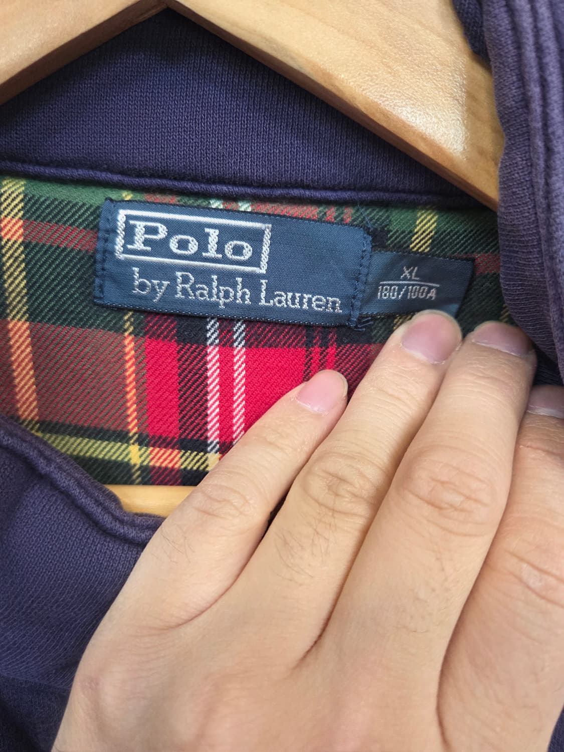 폴로랄프로렌 빈티지 패딩조끼 퍼플 xl 상품이미지3