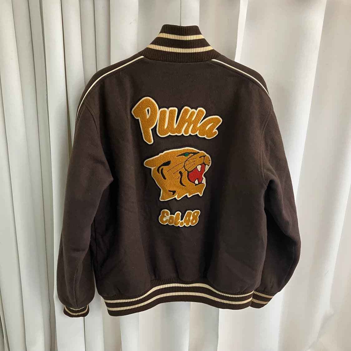 푸마 브라운 빈티지 올드스쿨 바시티 자켓 100 상품이미지2