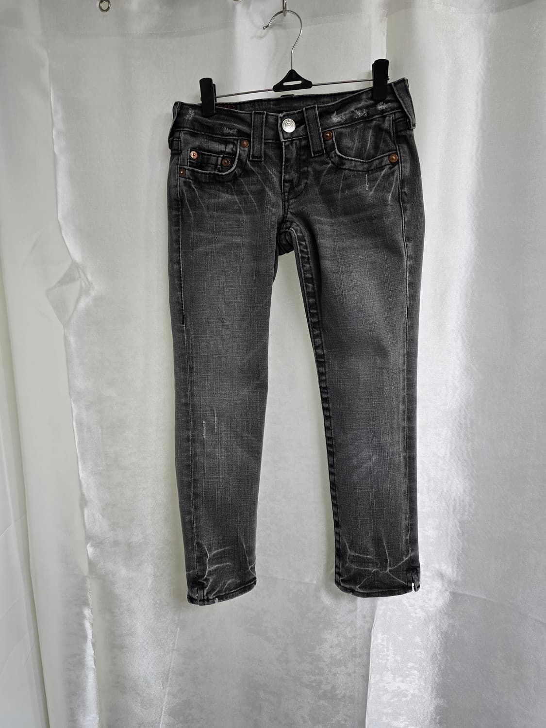 트루릴리젼 블랙 워싱 데님 7부 (1985) 상품이미지1