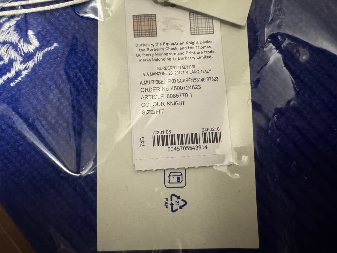 버버리 블루 ekd 머플러 상품이미지4