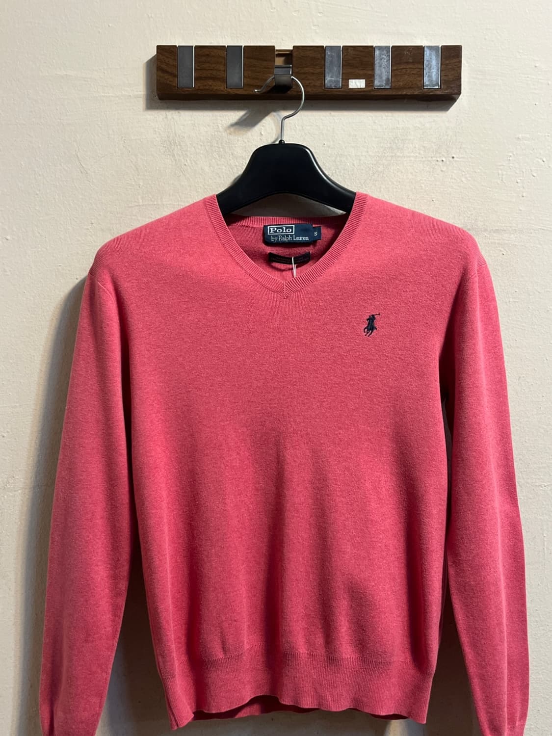 폴로 랄프 로렌 핑크 브이넥 스웨터 상품이미지2