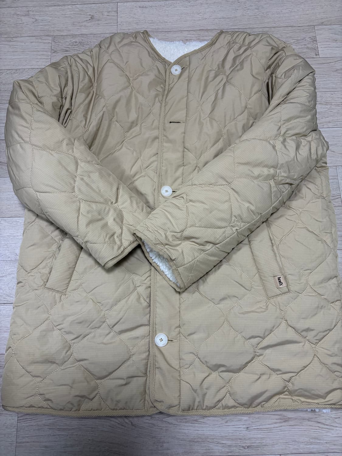 (S) 리바이스 퀄팅 자켓 베이지 상품이미지1