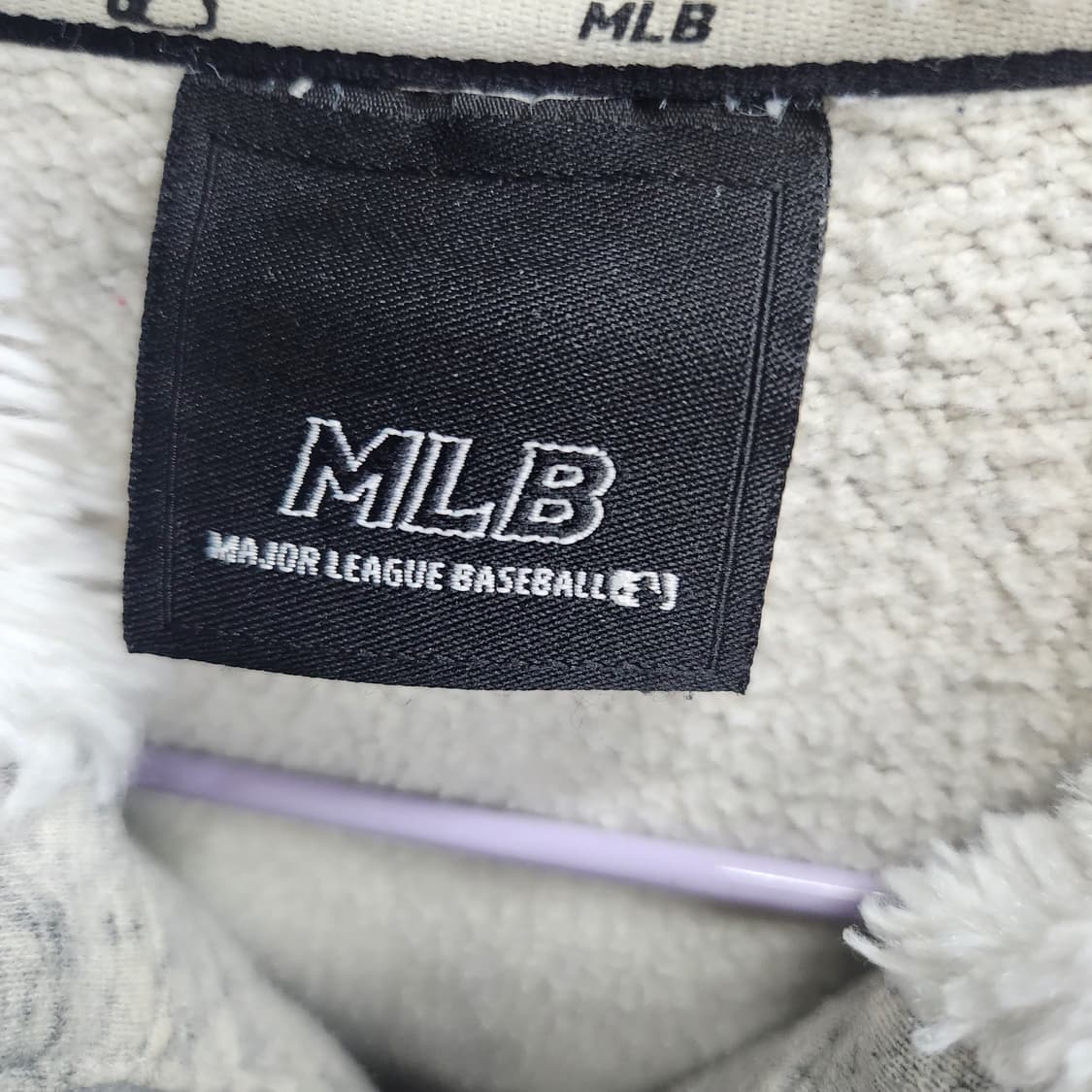 MLB 뉴욕양키스 빅로고 자수 풀집업 후드집업(양털) XL 상품이미지4