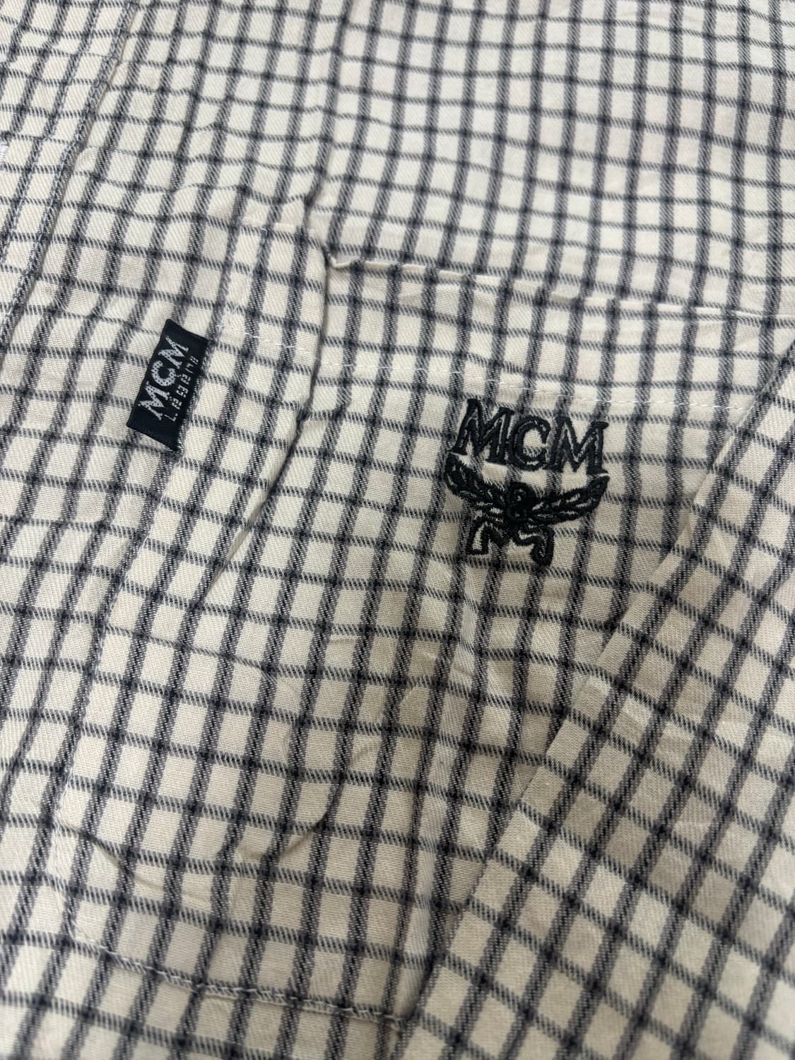 일본판 MCM 체크 셔츠 사이즈 105 상품이미지3