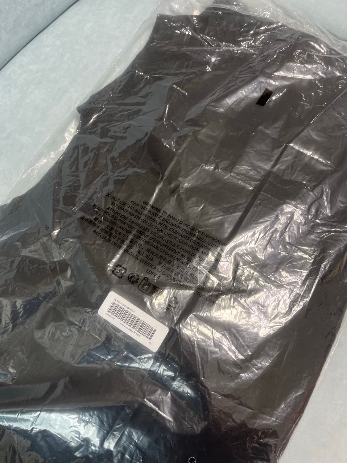 (새상품) 슈프림 26 ss 플레이드 아크 맨투맨 블랙 XL 상품이미지3