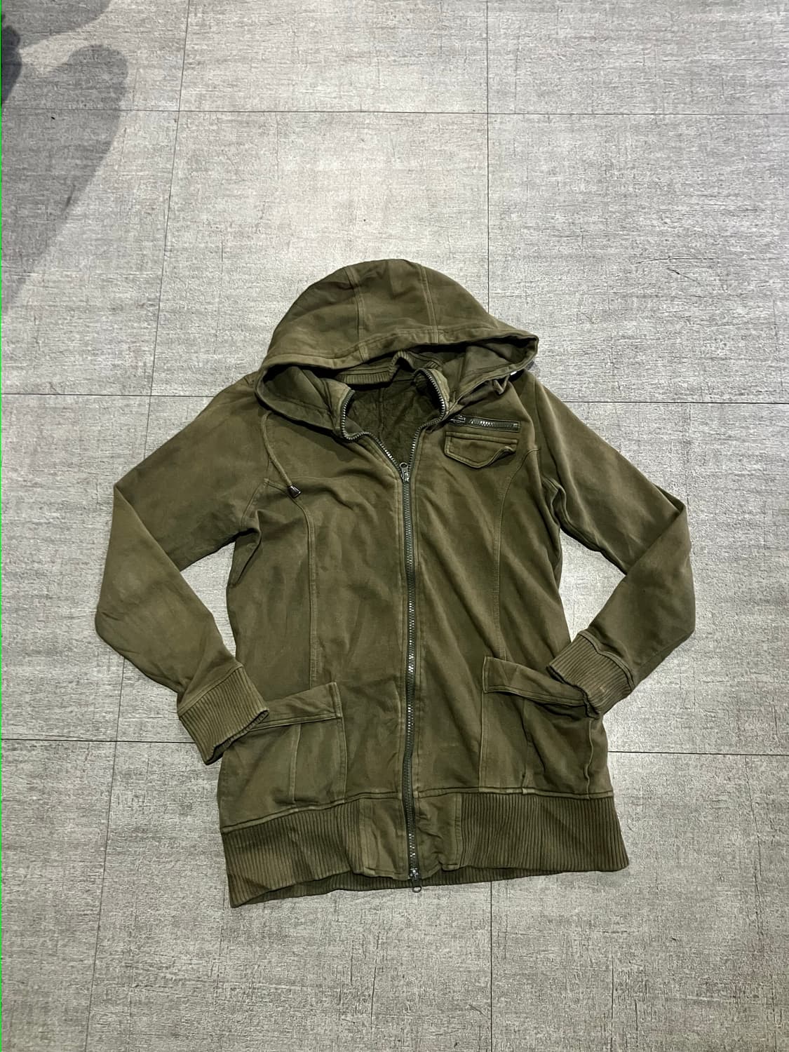 일본빈티지 핀터깔y2k 오리엔탈펑크 갸루 원포켓지퍼 사파리후드집업 상품이미지1