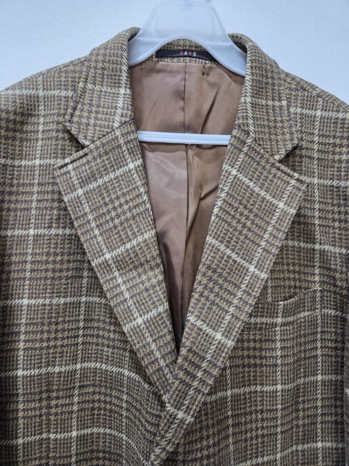 닥스 체크무늬 클랙식 울 자켓 브라운 울모직 블레이져 105 상품이미지2