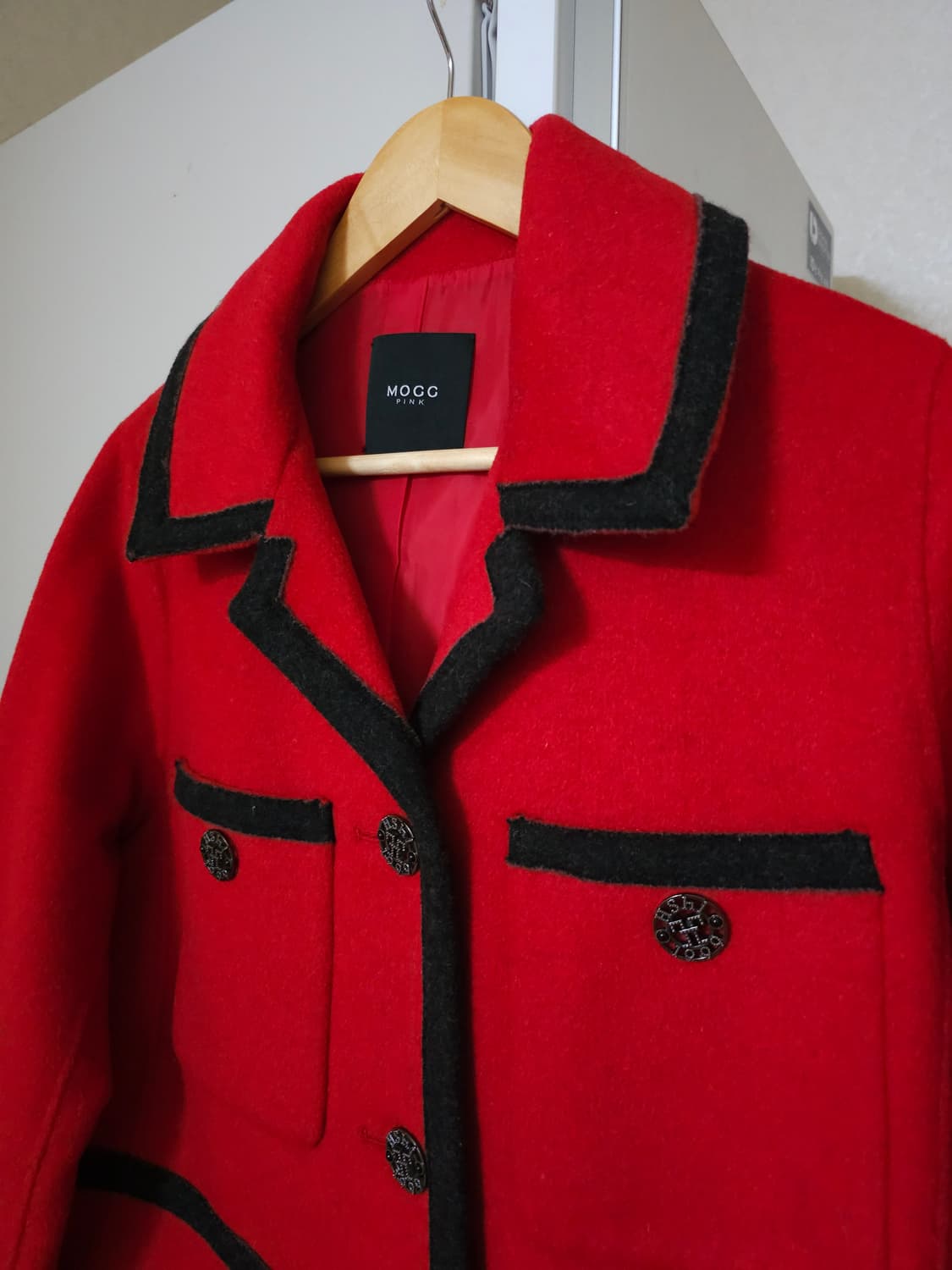 MOCG 모그 레드 울캐시미어 트위드 자켓 상품이미지2