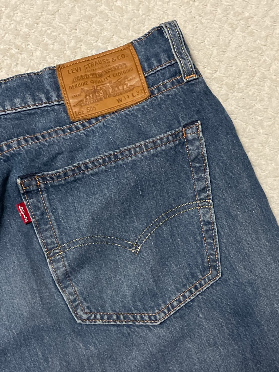 [34X32] 리바이스 505 레귤러 핏 프리미엄 빅E 데님(클리닝O) 상품이미지8