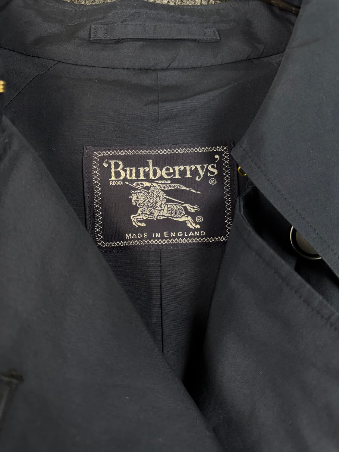 버버리 더블 트렌치코트 / 네이비 상품이미지7