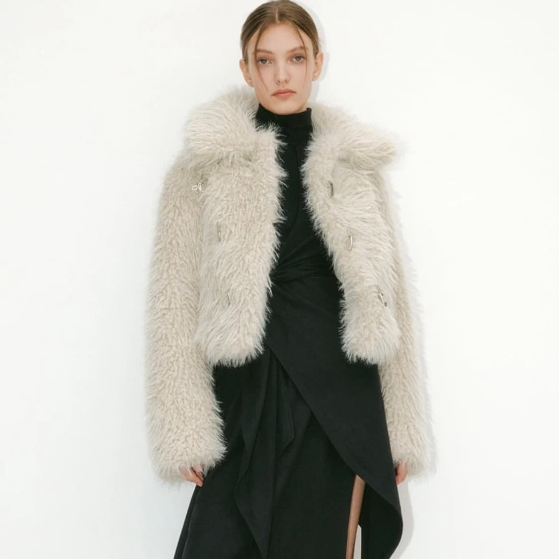 Yuse 유즈 후디 퍼자켓 - 베이지 상품이미지1